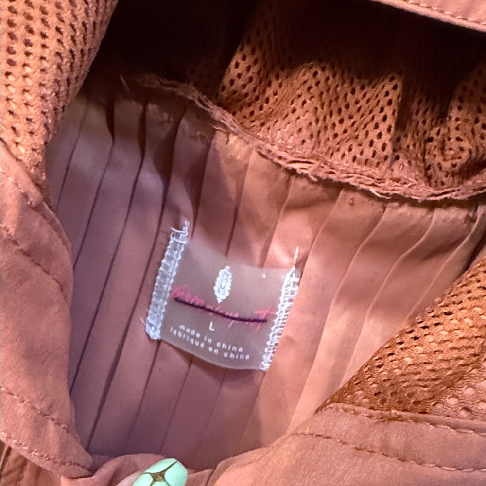 FP Movement by Free People Pleaty Please Rust Sleeveless Hooded Utility Vest - Picture 5 of 6